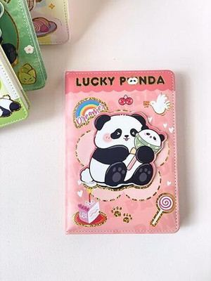 Giggles World Cute Panda Dairy Notebook I Cartoon Diary I School & Office Use A5 Diary 60 Pages(Multicolor)