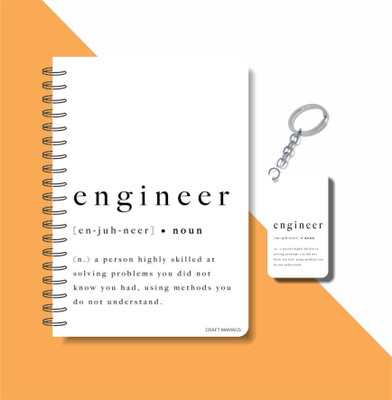 craft maniacs ENGINEER COLLECTION A5 Notebook RULED 160 Pages(White)