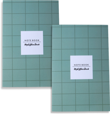 MyOfficeDesk My Office Desk Twin Journal/Diary/Notebook A5 Diary Ruled 164 Pages(Olive Green, Pack of 2)