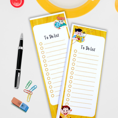 Sakuya Cartoon Mini Note Pad Ruled 50 Pages(Multicolor, Pack of 2)