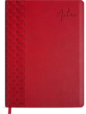 Abstract Collection A5 Premium Quality Notebook with Flexible Pu Leather cover ( 6 x 8.5 Inches) A5 Notebook Ruled 200 Pages(Red)