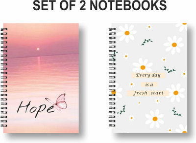 ROT RIX combo of 2 Notebooks A5 Diary Ruled 144 Pages(Multicolor, Pack of 2)