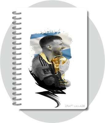 craft maniacs FOOTBALLER DIARY A5 Notebook RULED 120 Pages(Multicolor)