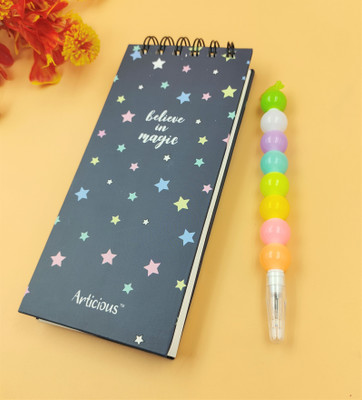 Paper Bear Different A5 Note Pad Designer 50 Pages(Black, Pack of 2)