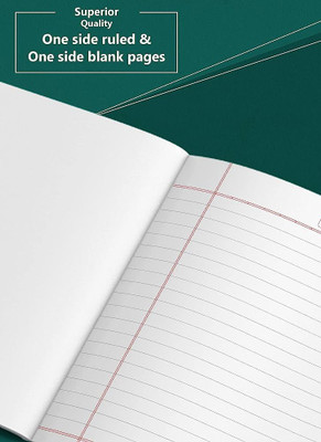 tirupaticollection Single Line Interleaf Notebooks 18 cm x 24 cm | Brown Cover | Combo of 6 Regular Notebook Y 64 Pages(White, Pack of 6)
