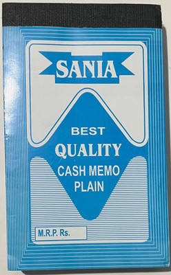 ANITA RETAILS 1 Regular Cash Memo 1 80 Pages(White/Blue, Pack of 4)