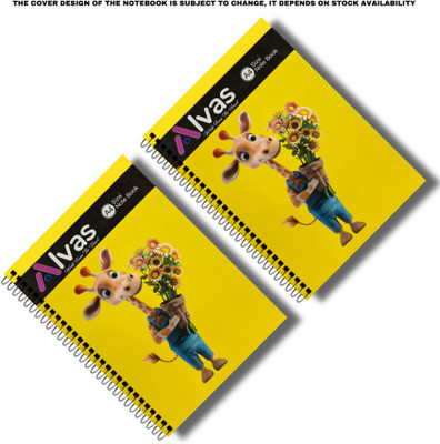 Alvass ALVAS | A4 Notebook Spiral | Unruled | 200 Pages(Yellow, Pack of 2)