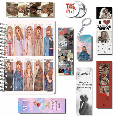 craft maniacs 2023 TAYLOR 3 FREEBIE COLLECTION A5 Notebook RULED 160 Pages(White, Pack of 3)