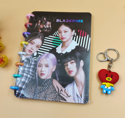 Paper Bear BlkPink A4 Diary ruled 160 Pages(Black)