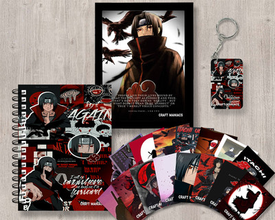 craft maniacs ITACHI UCHIHA GIFTING COMBO A5 Organizer RULED 120 Pages(Black)