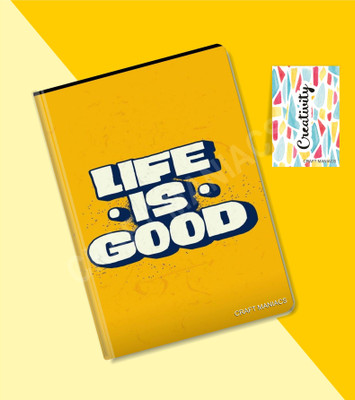 craft maniacs GLUEBIND DIARY A5 Diary RULED 100 Pages(Multicolor)