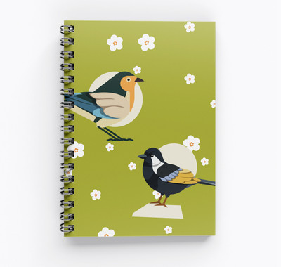 RJPRINTS Nature Art A4 Notebook Unruled 160 Pages(Multicolor)