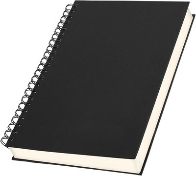 TWONE A4 Squared Notebook A4-21x28.5cm Spiral Notebook 100GSM Squared 5mm Notepad A4 Note Pad Squared 180 Pages(Black)