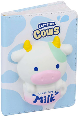 Uni Seoul squishy notebook Mini Notebook unruled 128 Pages(Blue, White)
