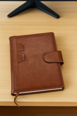 GetGoods Notebook A5 Diary ruled 300 Pages(DarkBrown)