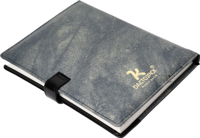 Dacto2pick HANDMADE PU NOTE BOOK Book-size Notebook RULED 320 Pages(Silver)