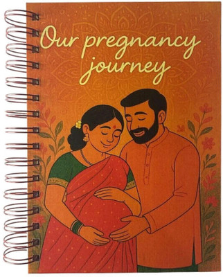 Bop Canvases Pregnancy Diary A5 Journal Printed 120 Pages(Multicolor & Joyful expectation)