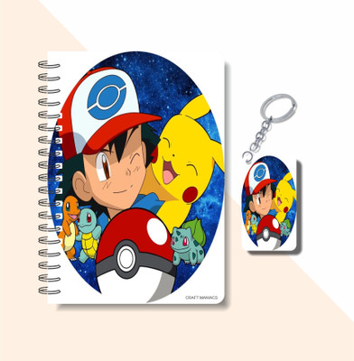 craft maniacs POKEMON 2023 NOTEBOOK COLLECTION A5 Notebook RULED 160 Pages(White)