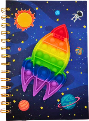 VimjayEnterprises Cartoon Diary For Kids Spiral Diary Kids Birthday Gifts Notebook For Girls A5 Diary Ruled 80 Pages(Dark Blue)