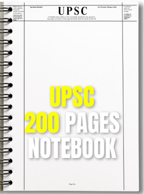 SKILLSET UPSC Answer Writing Copy - UPSC Notebook (200 Pages, White) A4 Note Book Unruled 200 Pages(White)