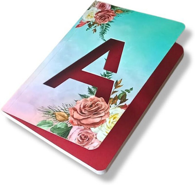 CRAFTOPIX Initial (A) Alphabet Lasercut Diary Soft Bound Notebook B6 Diary Ruled 192 Pages(Multicolor)