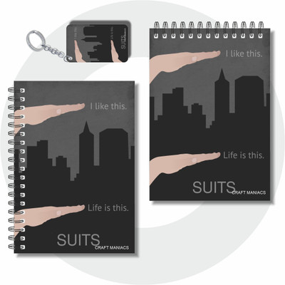 craft maniacs SHIN SHIN 2025 A6 Diary UNRULED 100 Pages(White, Black)