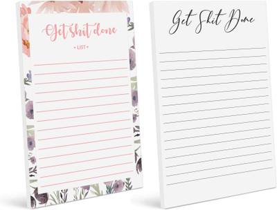 Inkdotpot Daily Planner A5 Planner Unruled 50 Pages(Pink, Pack of 2)