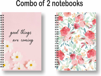 ROT RIX combo of 2 Notebooks A5 Diary Unruled 144 Pages(Multicolor, Pack of 2)