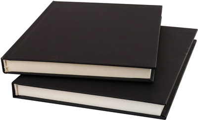 INNAXA Hardbound Diary,Blank Page Notebook, Hardcover Sketchbook Journal A5 Diary Blank 152 Pages(Black, Pack of 2)