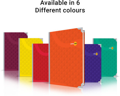 NAVNEET Youva Case Bound My Notes 21x33 cm Regular Notebook Single Line 288 Pages(Multicolor)