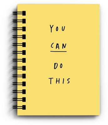 craft maniacs 2023 CUTE NOTEBOOK COLLECTION A5 Notebook RULED 160 Pages(YOU CAN DO THIS YELLOW)