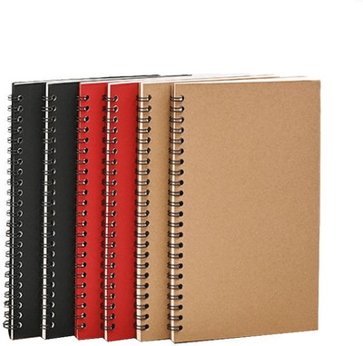craft maniacs ECO FRIENDLY COLLECTION A5 Notebook UNRULED 120 Pages(Multicolor, Pack of 6)