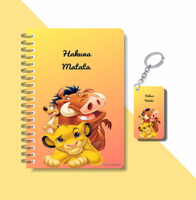craft maniacs LION KING 2023 NOTEBOOK COLLECTION A5 Notebook RULED 160 Pages(Yellow)