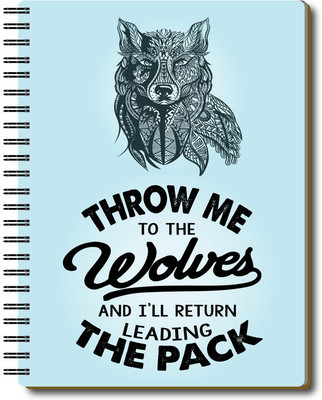 Nourish 12 Month Life Planner A5 Planner/Organizer Ruled 200 Pages(WOLVES)