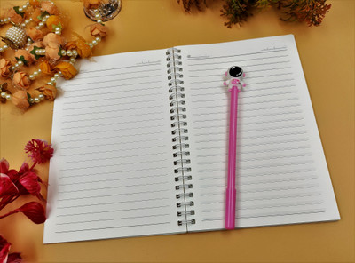 Paper Bear Astronaut A4 Diary ruled 70 Pages(Black, Pack of 2)
