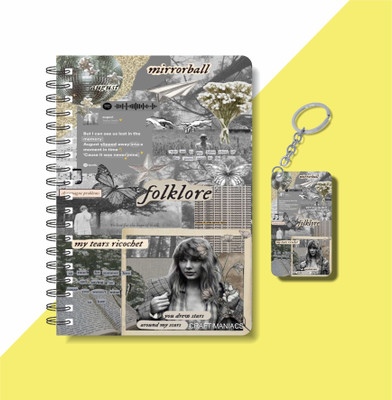 craft maniacs A5 NOTEBOOK + KEYCHAIN COLLECTION A5 Notebook RULED 160 Pages(White)
