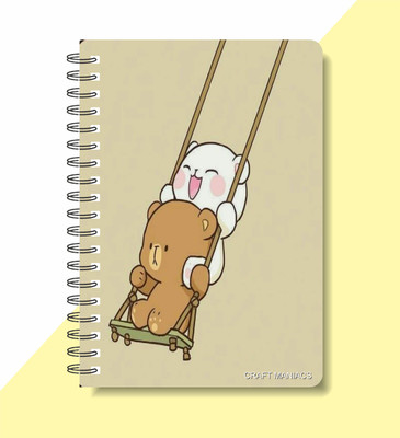 craft maniacs MILK & MOCHA 2023 COLLECTION A5 Notebook RULED 160 Pages(Multicolor)