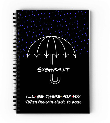 GIFTUATION i will be there for you Subhrajit /spiral diary & gift for friends A5 Diary Unruled 140 Pages(Black)