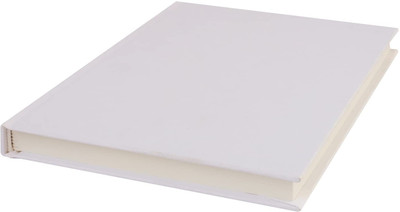 INNAXA Hardbound Diary, Blank Notebooks,Hardcover Sketchbook Journal Unlined, A5 Diary Blank 152 Pages(White)