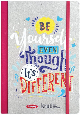 ANUPAM Krud Notebook Journal College Ruled Notebook A5 Journal Recycled Boards and Vibrant Colour Cover 80 GSM 192 Pages(Red)