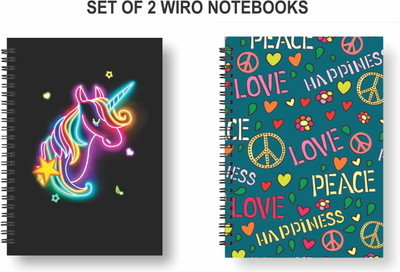 Papco Notebooks A5 Diary Ruled 144 Pages(Multicolor, Pack of 2)