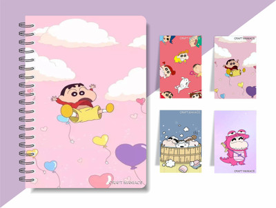 craft maniacs SHINCHAN 2023 NOTEBOOK COLLECTION A5 Diary RULED 160 Pages(White)