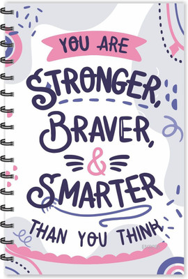 ESCAPER You are Stronger, Braver & Smarter than you think Motivational Quotes Diary (Ruled-A5) A5 Diary Ruled 160 Pages(Multicolor)