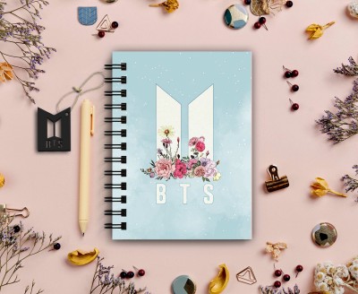 DI-KRAFT BTS Printed Diary for Home and office use A5 Diary Unruled 160 Pages(Beige)