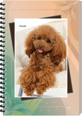 ESCAPER Poodle Dog Diary, Designer Notepad, Spiral Notebook A5 Diary Ruled 160 Pages(Poodle)