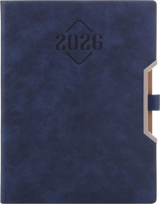 Scribelle Executive Diary A5 Diary Single Ruled , Month Cut 365 Pages(Blue)