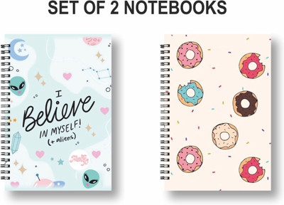 ROT RIX Wirebound journal A5 Diary Ruled 144 Pages(Multicolor, Pack of 2)