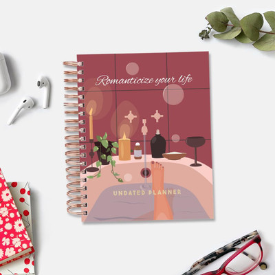 The June shop Limited Edition Undated Planner - A New Era Of Me | Plan Your Year In Style Book-size Planner Unruled 286 Pages(White)