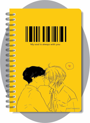 craft maniacs BANANA FISH COLLECTION A5 Notebook RULED 160 Pages(Multicolor)