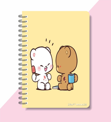 craft maniacs MILK & MOCHA 2023 COLLECTION A5 Notebook RULED 160 Pages(Multicolor)